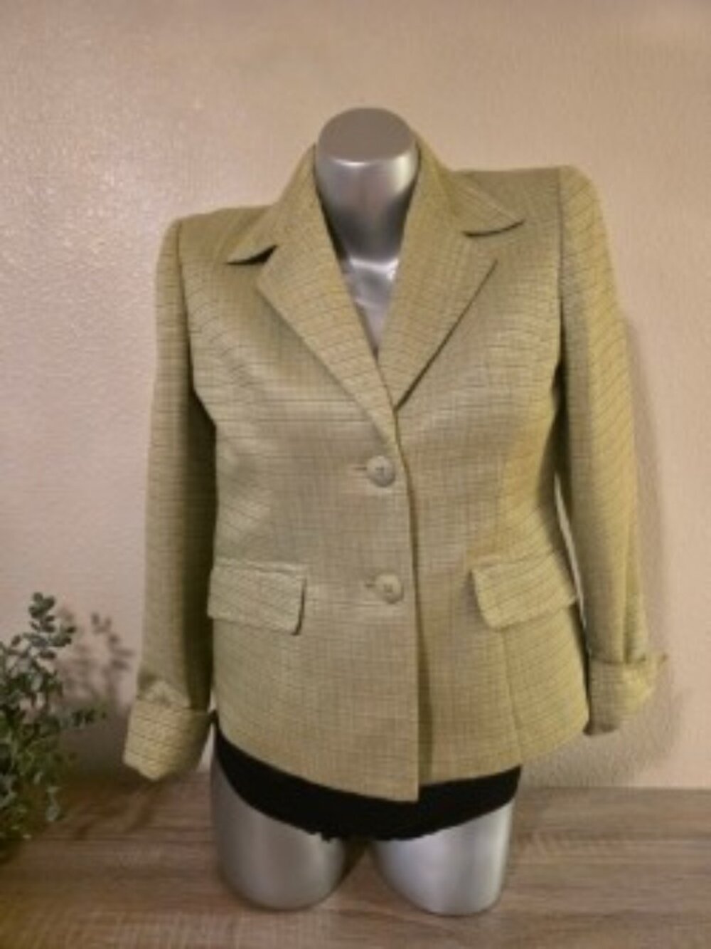 Kasper Women's Green Jacket Size 6 Petite